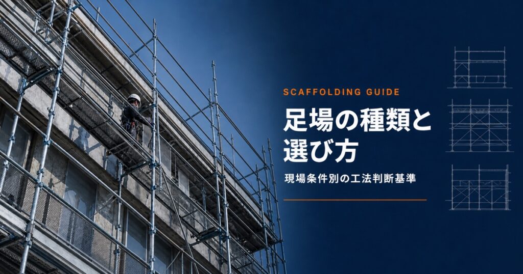 足場の種類と選び方 総合ガイド｜現場条件別の工法判断基準